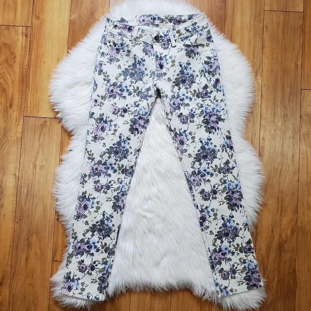 DL1961 Angel Katniss Floral Skinny Ankle Jeans - Picture 2 of 14